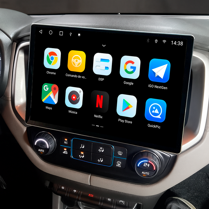 Multimídia Chevrolet S10 2017 18 19 20 21 22 23 KS Tesla 13