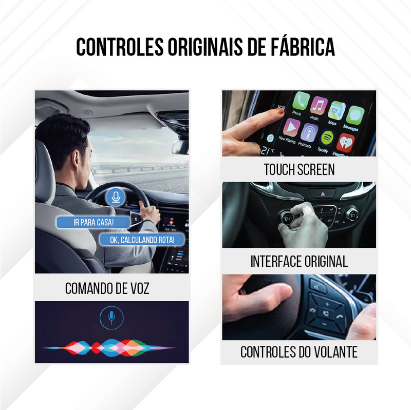 DONGLE INTELIGENTE SEM FIO CARPLAY ANDROID AUTO